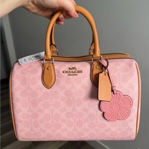 Coach Large Powder Pink Rowan Satchel NWT